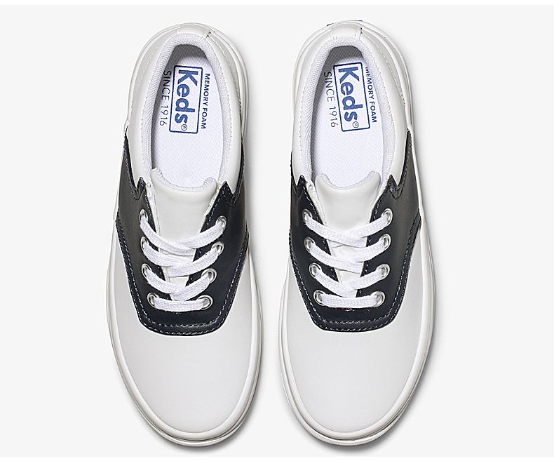 Keds school days navy sale and white